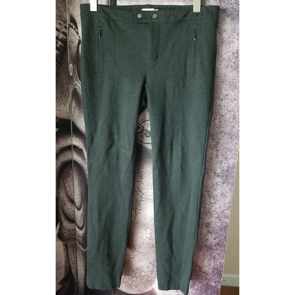 VINCE Women's Size 8 Gray Ponte Skinny Stretch Ski Pants Trousers‎ w/ Pockets